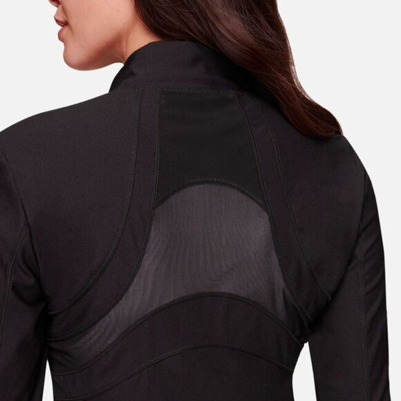 Cherokee "FORM" Uniforms Ladies Black Mesh Panel Zip Front Scrub Jacket - Picture 9 of 17